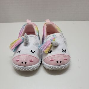 Cat & Jack Unicorn Slip-On Sneakers Toddler Size 3 Rainbow Glitter Unicorn Shoes